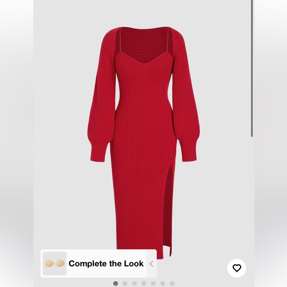 Red Knit Dress & Shrug